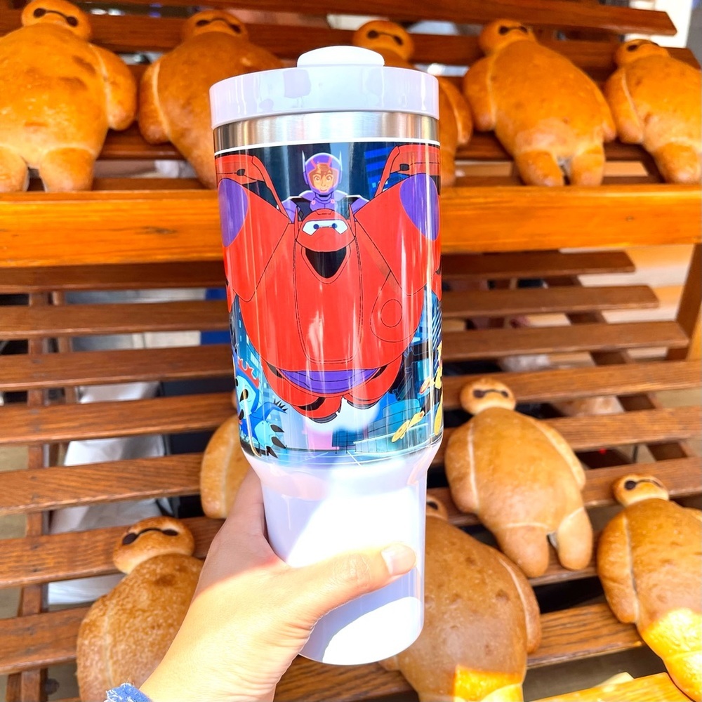 Disney Big Hero 6 Baymax 40 oz Tumbler/Water bottle/Mug with hand carry …